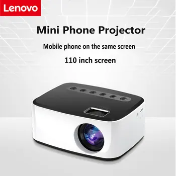 Новый беспроводной мобильный проектор Lenovo T20 Mini, домашний портативный светодиодный мини-проектор с проекцией Hd 1080p, Поддержка питания 5V-2A