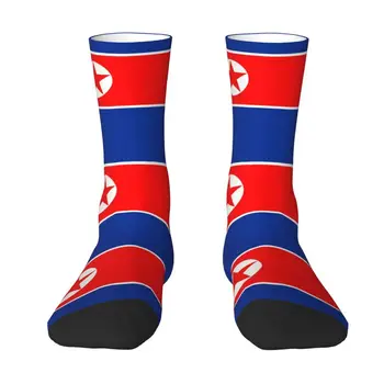 Модные носки с флагом Северной Кореи для мужчин и женщин, теплые носки с 3D принтом для баскетбольной спортивной команды