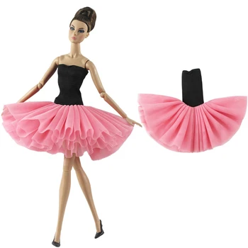1 Комплект Кукольного Платья Модная Балетная Танцевальная Юбка Праздничный Красный наряд Обтягивающая Рубашка Повседневная Одежда Для Куклы Барби Аксессуары Игрушки
