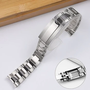 Ремешок для часов Rolex SUBMARINER DAYTONA SUP GMT, мужская тонкая настройка, застежка на кнопку, ремешок, браслет для часов из нержавеющей стали, 20 мм